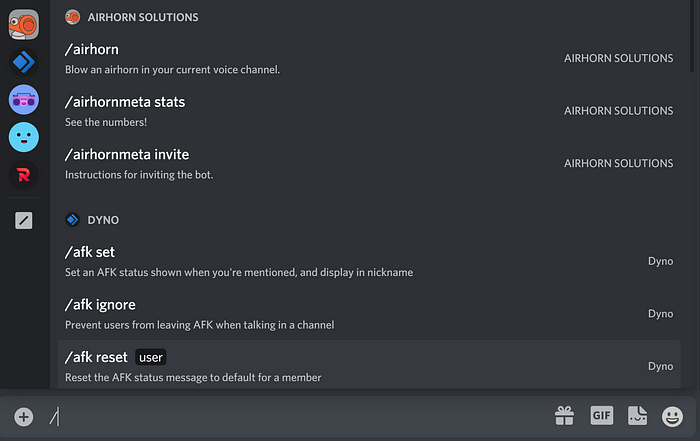 Slash Commands Slash Commands